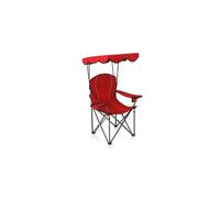 ALPHA CAMP Camp Chairs with Shade Canopy Chair Folding Camping Recliner Support 350 LBS - Red