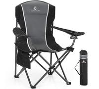 ALPHA CAMP Camping Chairs for Adults Folding Camping Chair with Cup Holder & Side Pocket Heavy Duty Camping Chair with High Back Up to 160kg, Foldable And Portable