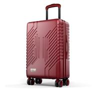 ALPHA CAMP Carry On Luggage 22x14x9 Airline Approved, Hardshell Durable PC+ABS Luggage with Spinner Wheels, Lightweight Travel Rolling Suitcase with Built-in TSA Lock,USB Port, Red, 20 inch, Modern
