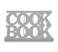 Alpha Cool Grey Enamel Metal Cookbook Stand with Adjustable Support