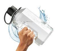 Alpha Designs | 2 Litre Water Bottle | 2.4l Large Drinks Water Jug | Gym, Holiday, Travel | Clear