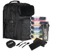 Alpha Designs - Eddie Hall's Operator Cool Bag Tactical Backpack with Meal Prep Accessories 45L - 5 x Meal Boxes