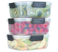 Alpha Designs | Lunch Box Food Containers 3 Pack with Lids Meal Prep Containers Reusable | 1100ml
