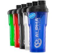 Alpha Designs Protein Shaker Bottle 750ml - 0.75L Gym Bottle for Protein Shakes - Leakproof Screw Cap - Blue