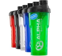 Alpha Designs Protein Shaker Bottle 750ml - 0.75L Gym Bottle for Protein Shakes - Leakproof Screw Cap - Green