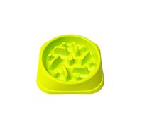 ALPHA DOG SERIES Non-Slip Maze Puzzle Bowl Slow Feeder Interactive Stop Bloat Stop Gas Improve Digestion Dog Bowl for Small and Medium Dogs (Green, Fan)