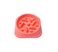 ALPHA DOG SERIES Non-Slip Maze Puzzle Bowl Slow Feeder Interactive Stop Bloat Stop Gas Improve Digestion Dog Bowl for Small and Medium Dogs (Pink, Fan)