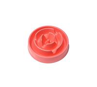 ALPHA DOG SERIES Non-Slip Maze Puzzle Bowl Slow Feeder Interactive Stop Bloat Stop Gas Improve Digestion Dog Bowl for Small and Medium Dogs (Pink, Flower)