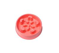 ALPHA DOG SERIES Non-Slip Maze Puzzle Bowl Slow Feeder Interactive Stop Bloat Stop Gas Improve Digestion Dog Bowl for Small and Medium Dogs (Pink, Coral)