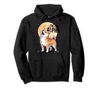 Alpha Dog Shiba Inu Silhouette Leadership Sarcastic Vibes Pullover Hoodie