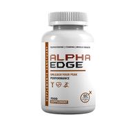 Alpha Edge Food Supplement with L-Arginine, Botanical Extracts Including Tribulus, Fenugreek, Maca & Ginseng - Vegetarian Capsules - 60 Capsules