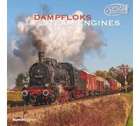 Alpha Edition - Damploks 2025 Brochure Calendar, 30 x 30 cm, Wall Calendar with Space for Notes and Appointments, Pictures of Steam Engines, Monthly Overview and Holiday Dates DE/AT/CH
