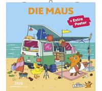 Alpha Edition - Die Maus Calendar 2026 - Wall Calendar 30 x 30 cm (30 x 60 cm Open) with Illustrations & Space for Notes, Brochure Calendar Including Poster, Ideal Picture Calendar for Children