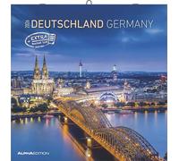 Alpha Edition - Germany Calendar 2026 - Wall Calendar 30 x 30 cm with Germany Motifs & Space for Notes, Brochure Calendar with Holiday Dates, Perfect Picture Calendar for Home and Office: Germany