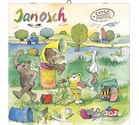 Alpha Edition - Janosch Calendar 2026 - Wall Calendar 30 x 30 cm (30 x 60 Open) with Illustrations & Space for Notes, Brochure Calendar Including Poster, Loving Gift for Children & Janosch Fans