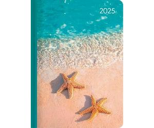 Alpha Edition - Ladytimer Beach 2025 Pocket Calendar, 10.7 x 15.2 cm, Calendar with 192 Pages, Note Options after Every Day, Schedule, Moon Phases and International Calendar