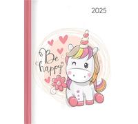 Alpha Edition - Ladytimer Unicorn 2025 Pocket Calendar, 10.7 x 15.2 cm, Calendar with 192 Pages, Note Options after Each Day, Bucket List, Moon Phases and International Calendar