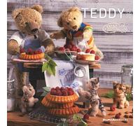 Alpha Edition - Teddy 2025 Brochure Calendar, 30 x 30 cm, Wall Calendar with Space for Notes and Appointments, Beautiful Teddy Motifs, Monthly Overview and Holiday Dates DE/AT/CH