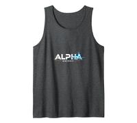 Alpha Energy: Electrifying Power for Modern Innovators Tank Top, Men, Dark Heather Grey, L