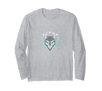Alpha Energy: Fierce Wolf Emblem for Power Seekers Long Sleeve T-Shirt, Adult Unisex, Heather Grey, XL