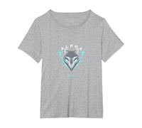 Alpha Energy: Fierce Wolf Emblem for Power Seekers T-Shirt, Women's Plus, Heather Grey, 4X