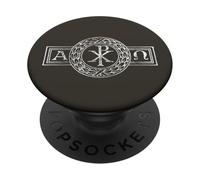 Alpha et Omega Chi and Rho XP Jesus Christ Christian Symbol PopSockets Adhesive PopGrip