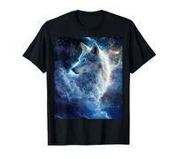 Alpha Galaxy Wolf Dark Fantasy Space Graphic Wolf Lovers T-Shirt