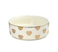 Alpha Gamma Delta Pet Bowl, 6" Ceramic Bowl for Dogs and Cats with Sorority Greek Letters Heart Design, Use for Food or Water, Alpha Gamma Delta Gift