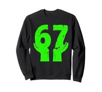 Alpha Gen 6 7 Mindset Bold Numbers Graphic Sweatshirt