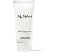 Alpha=H Balancing Cleanser - With Aloe Vera | Gentle Creamy Lotion - Multi-tasking Cleanser to Remove Makeup, Dirt & Pollution,While Supporting The Skin’s Natural pH Balance | 30mL[Travel Size]