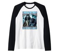 Alpha In The Streets Kitten In Sheets Funny Werewolf Wolf Raglan Baseball Tee