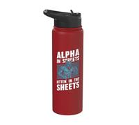 Alpha in The Streets Kitten in The Sheets Stainless Steel Insulated Water Bottle