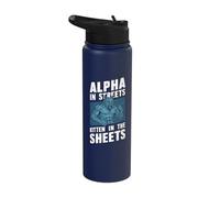 Alpha in The Streets Kitten in The Sheets Stainless Steel Insulated Water Bottle