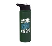Alpha in The Streets Kitten in The Sheets Stainless Steel Insulated Water Bottle