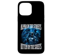 Alpha in the Streets Kitten in the Sheets Wolf Meme Cringy Case for iPhone 13 Pro Max