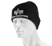 Alpha Industries 3D Beanie Hat - Black/Silver