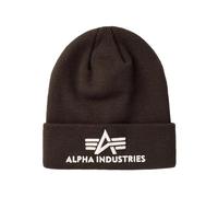 Alpha Industries 3D Beanie Knitted Acrylic Hat for Men Hunter Brown