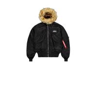 Alpha Industries 45/P Hooded Custom Bomber Jacket Bomber Jackets for Men Size 3XL - black/reflective