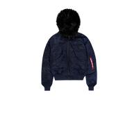 Alpha Industries 45/P Hooded Custom Bomber Jacket Bomber Jackets for Men Size S - ultra navy