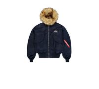 Alpha Industries 45/P Hooded Custom Bomber Jacket Bomber Jackets for Men Size XL - rep.blue