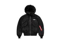 Alpha Industries 45/P Hooded Custom Bomber Jacket Bomber Jackets for Men Size XS - black/black