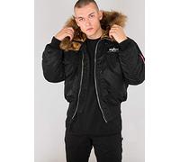 Alpha Industries 45P Hooded Custom Bomber Jacket for Men Black/Reflective
