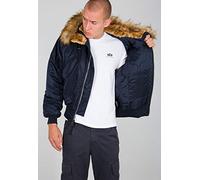 Alpha Industries 45P Hooded Custom Bomber Jacket for Men Rep.Blue