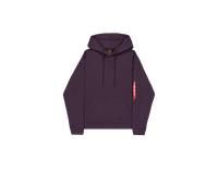 Alpha Industries Alpha Essentials Rubber Logo Hoodie for Men Size XL - Plum