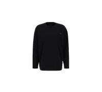Alpha Industries Alpha Essentials Rubber Logo Longsleeve Sweats & Hoodies for Men Size L - black