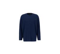 Alpha Industries Alpha Essentials Rubber Logo Longsleeve Sweats & Hoodies for Men Size M - ultra navy