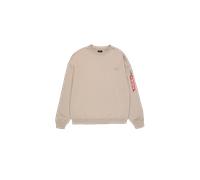Alpha Industries Alpha Essentials Rubber Logo Sweatshirt for Men Size L - vintage sand