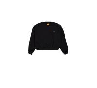 Alpha Industries Alpha Essentials Rubber Logo Sweatshirt Women for Women Size 2XS - black