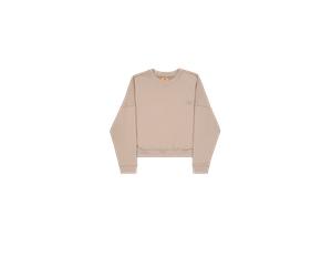 Alpha Industries Alpha Essentials Rubber Logo Sweatshirt Women for Women Size S - vintage sand