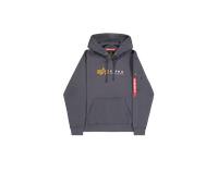 Alpha Industries Alpha Label Hoodie for Men Size M - greyblack